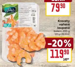 Billa Tinu's krevety vařené loupané nabídka