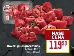 Billa Vocílka hovězí guláš porcovaný nabídka