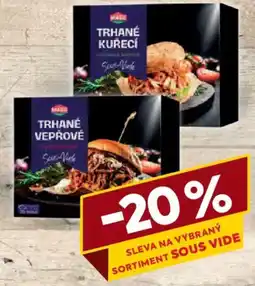 Billa Marek trhané kuřecí sous vide nabídka
