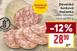 Billa Davelská šunková tlačenka nabídka