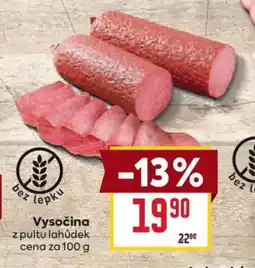 Billa Vysočina z pultu lahůdek nabídka