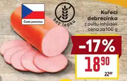 Billa Kuřecí debrecinka z pultu lahůdek nabídka