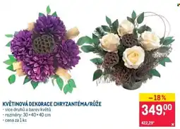 Makro Květinová dekorace chryzantéma/růže nabídka