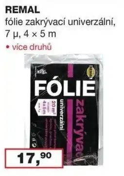 Barevný ráj Remal fólie zakrývací univerzální nabídka