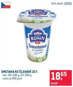 Makro Kunin smetana ke šlehání 31% nabídka