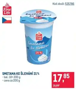 Makro Fine Life smetana ke šlehání 31% nabídka