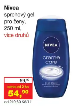 Ráj drogerie Nivea sprchový gel pro ženy nabídka