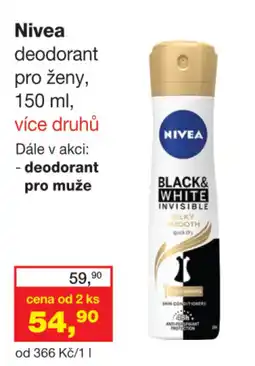 Ráj drogerie Nivea deodorant pro ženy nabídka