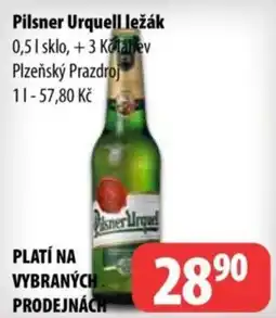 Partner Maloobchodní síť Pilsner Urquell ležák nabídka