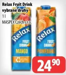 Partner Maloobchodní síť Relax fruit drink vybrané druhy nabídka