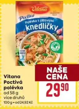 Billa Vitana Poctivá polévka nabídka