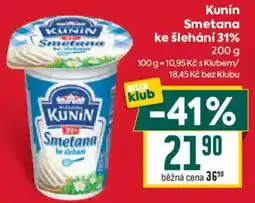 Billa Kunín Smetana ke šlehání nabídka