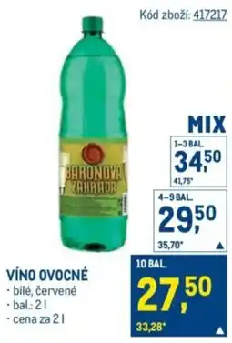 Makro Baronova zahrada víno ovocné nabídka