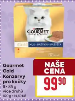 Billa Gourmet Gold konzervy pro kočky nabídka