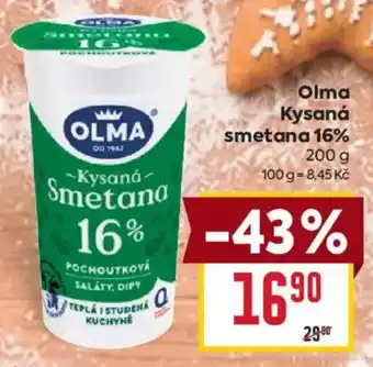 Billa Olma kysaná smetana 16% nabídka
