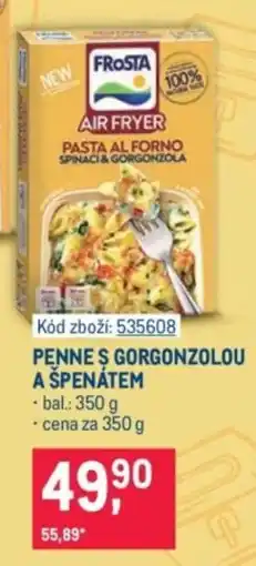 Makro Frosta penne s gorgonzolou a špenátem nabídka