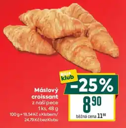 Billa Billa klub Máslový croissant nabídka