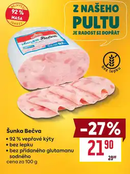 Billa Vahani šunka Bečva nabídka