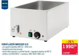 Makro Metro Professional vodní lázeň gbm1200 s/s nabídka