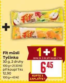 Billa Fit müsli Tyčinka nabídka