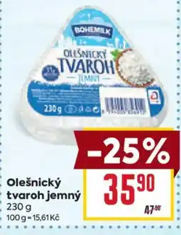 Billa Bohemilk olešnický tvaroh jemný nabídka