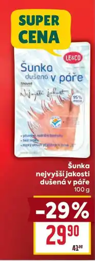 Billa Le&Co šunka dušená v páře nabídka