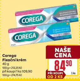 Billa Corega fixační krém nabídka