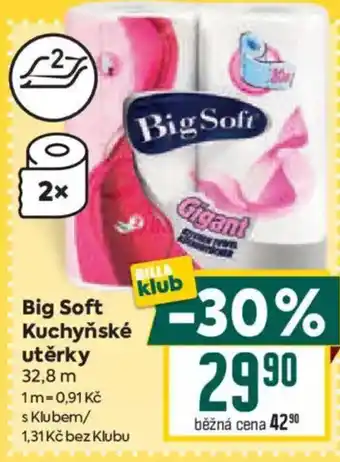 Billa Big Soft kuchyňské utěrky nabídka