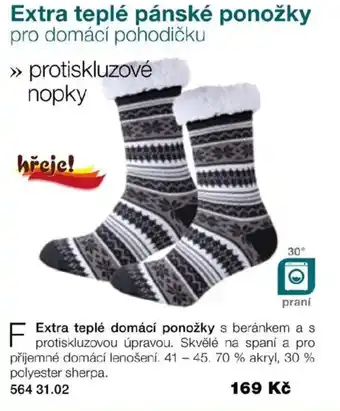 Extra teplé domácí ponožky