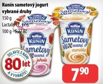 Kunin sametovy jogurt vybrané druhy