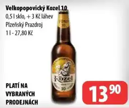 Partner Maloobchodní síť Velkopopovický Kozel 10 nabídka