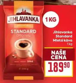 Billa Jihlavanka Standard Mletá káva nabídka