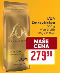 Billa L'OR zrnková káva nabídka