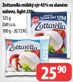 Partner Maloobchodní síť Zottarella měkký sýr 45% ve slaném nabídka
