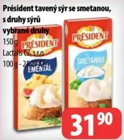 Partner Maloobchodní síť President tavený sýr se smetanou nabídka