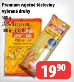 Partner Maloobchodní síť Japavo premium vaječné těstoviny nabídka