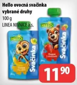 Partner Maloobchodní síť Hello ovocná svačinka nabídka