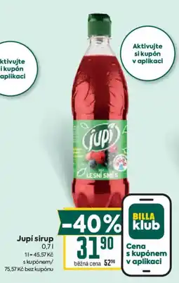 Billa Jupí sirup nabídka