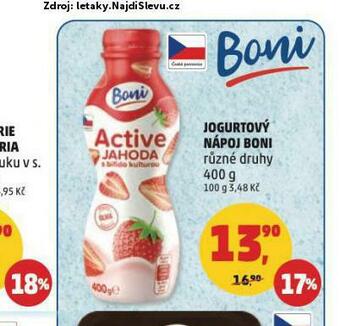 Jogurtový nápoj boni