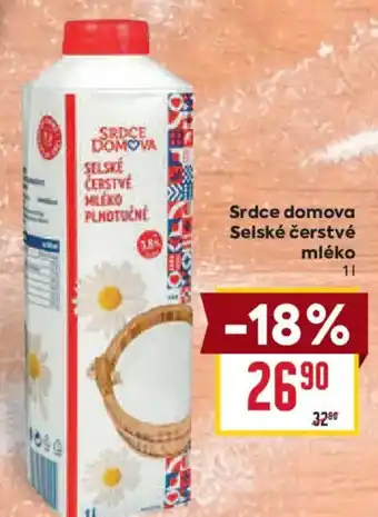 Billa Srdce domova Selské čerstvé mléko nabídka