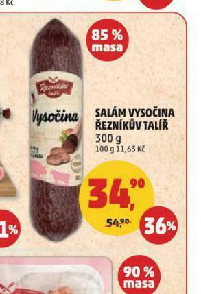 Penny Market Salám vysočina nabídka