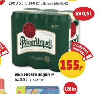 Penny Market Pivo pilsner urquell nabídka