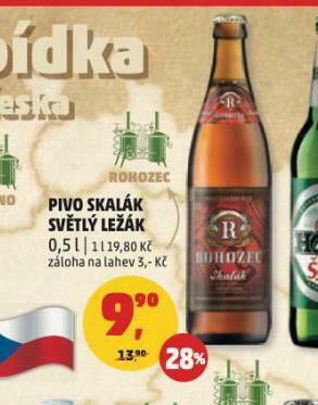Penny Market Pivo skalák světlý ležák nabídka