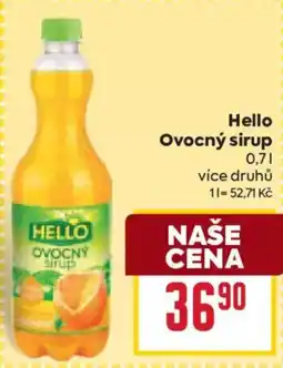 Billa Hello ovocný sirup nabídka