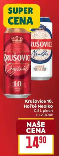 Billa Krušovice 10, Hořké Nealko nabídka