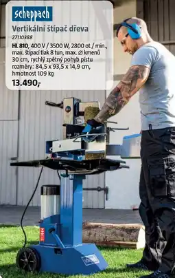 Bauhaus scheppach vertikální štípač dřeva hl 810 nabídka