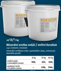 Bauhaus Keraštuk minerální omítka vnější / vnitřní nabídka