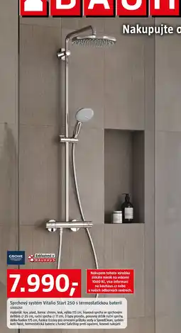 Bauhaus Grohe sprchový systém Vitalio Start 250 s termostatickou baterií nabídka