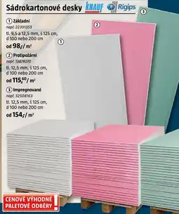 Bauhaus Knauf sádrokartonové desky nabídka