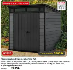 Bauhaus Keter plastový zahradní domek cortina 7x7 nabídka